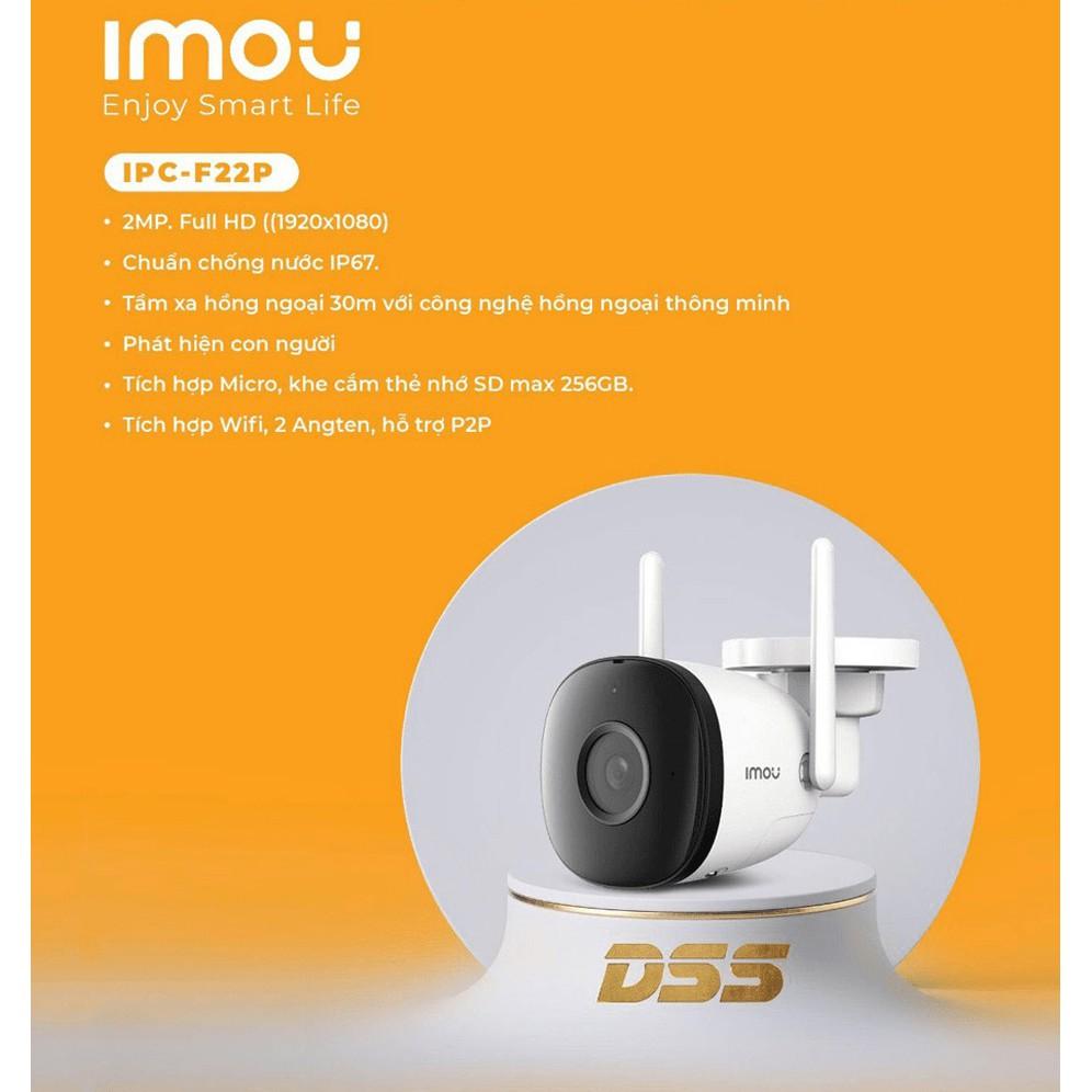 Camera IP Wifi imou ngoài trời F42/F22 Bullet 2/2C/2E 4MP, Theo dõi chuyển động, Quay Màu ban đêm - Hãng chính hãng