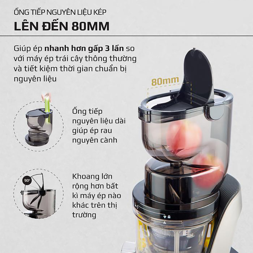 Máy Ép Chậm OLIVO SJ189 Máy Ép Trái Cây Dung Tích Lớn 600ml Kiệt Bã Tới 98% Thương Hiệu Mỹ - Hàng chính hãng Olivo