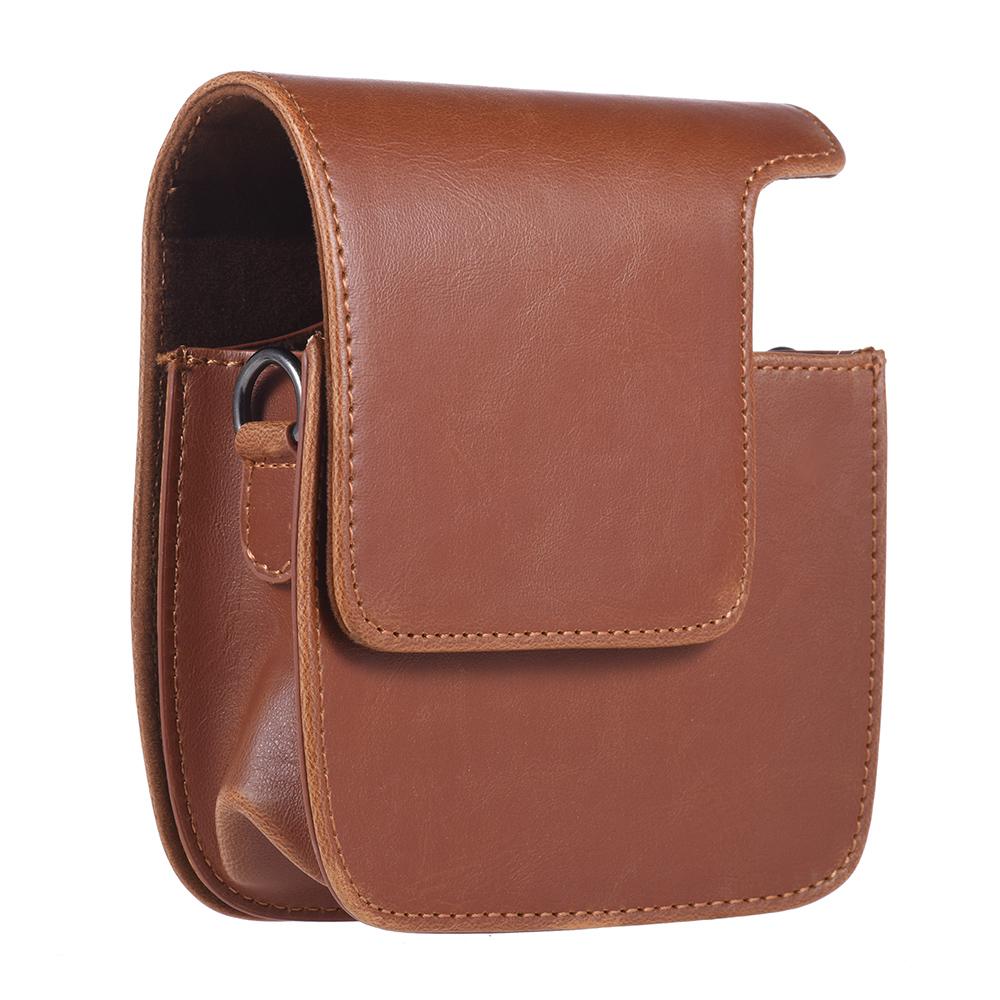 Vintage PU Protective Camera Case Bag Pouch Cover Protector w/ Strap for Fujifilm Instax Mini 90 Instant Film Camera