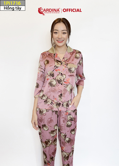 Đồ Bộ Pijama Nữ  Chất Lụa Satin Nhật 7 Màu Cao Cấp Mềm Mại 1Pi17