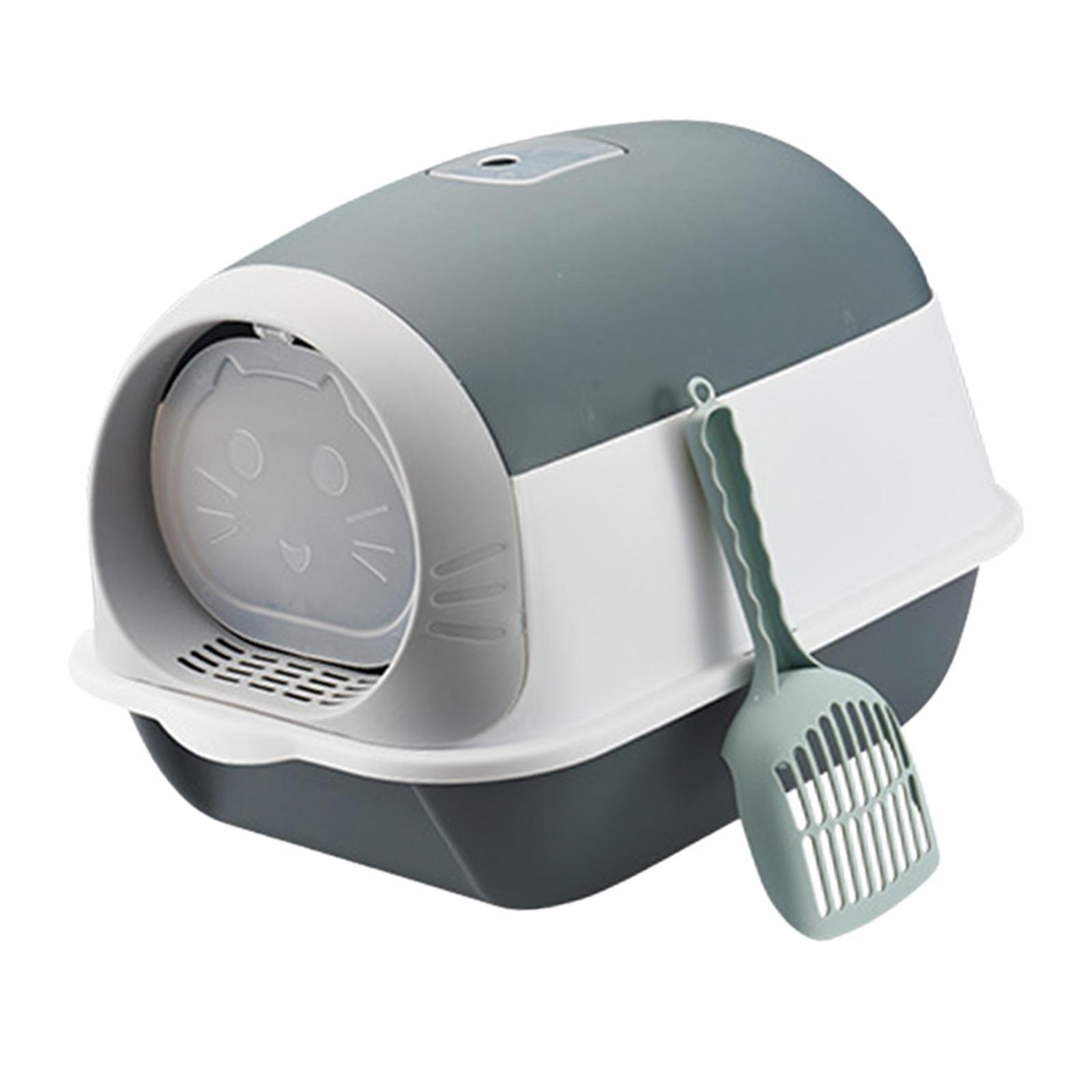 Fully Enclosed Cat Toilet for Indoor Cats Hooded Cat Litter Box Kitten Potty Bedpan Kitty Litter Pan Removable Pet Litter Box Pet Litter Tray