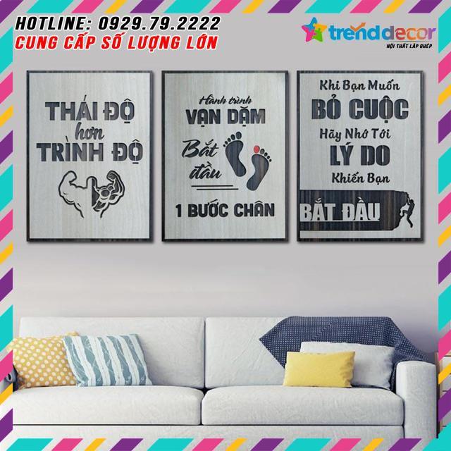 Tranh Tạo Động Lực bằng Gỗ MDF đẹp lạ trang trí phòng khách, phòng làm việc hiện đại TRENDDECOR.VN