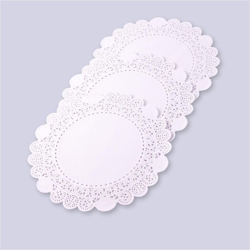 Giấy lót viền hoa tròn trắng 30.5cm
