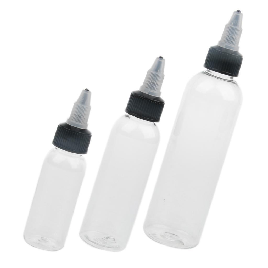 100 Pcs Empty Plastic Squeeze Bottle With Top Tip Applicator 30ml