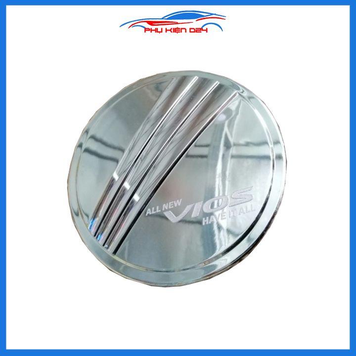 Ốp nắp bình xăng Vios 2014-2015-2016-2017 mạ crom bảo vệ chống trầy trang trí ô tô