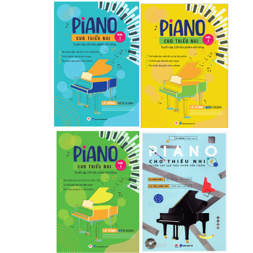 Combo 4 cuốn Piano Cho Thiếu Nhi - Tuyển Tập 220 Tiểu Phẩm Nổi Tiếng