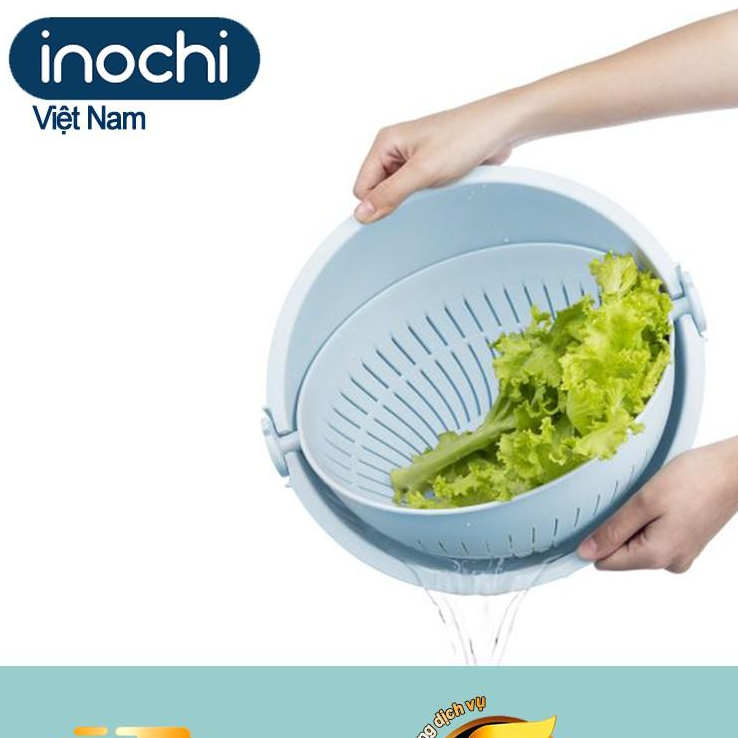 Bộ thau rổ xoay yoko inochi dễ dàng sử dụng tiện dụng đa năng rửa rau củ quả