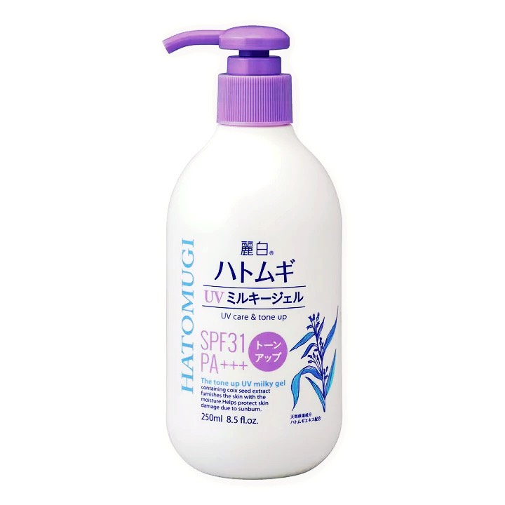 Sữa Dưỡng Thể Nâng Tone Da Reihaku Hatomugi UV Care & Tone Up Milky SPF31 PA++++ (250mL)