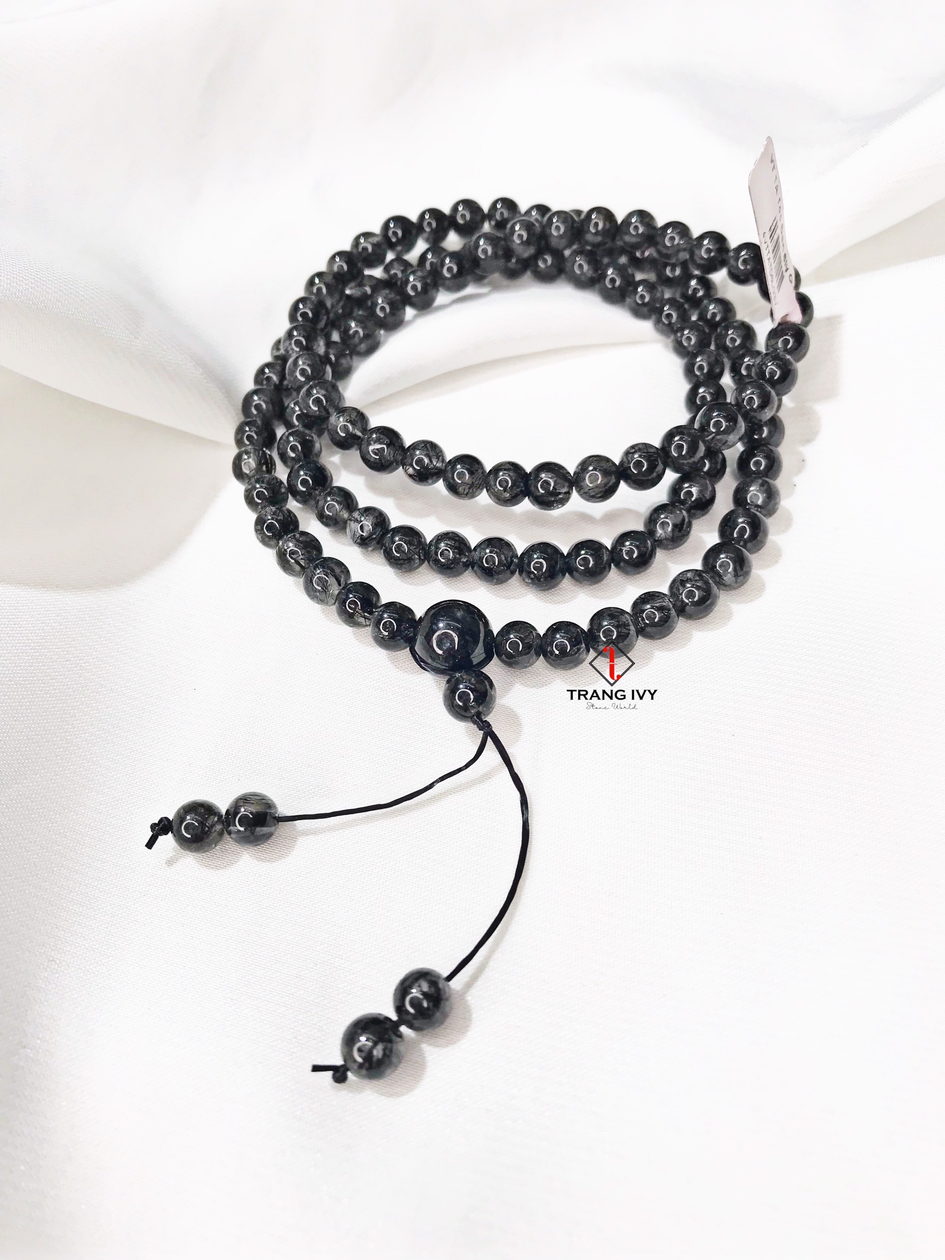 Vòng tay thạch anh tóc đen quấn 3 vòng