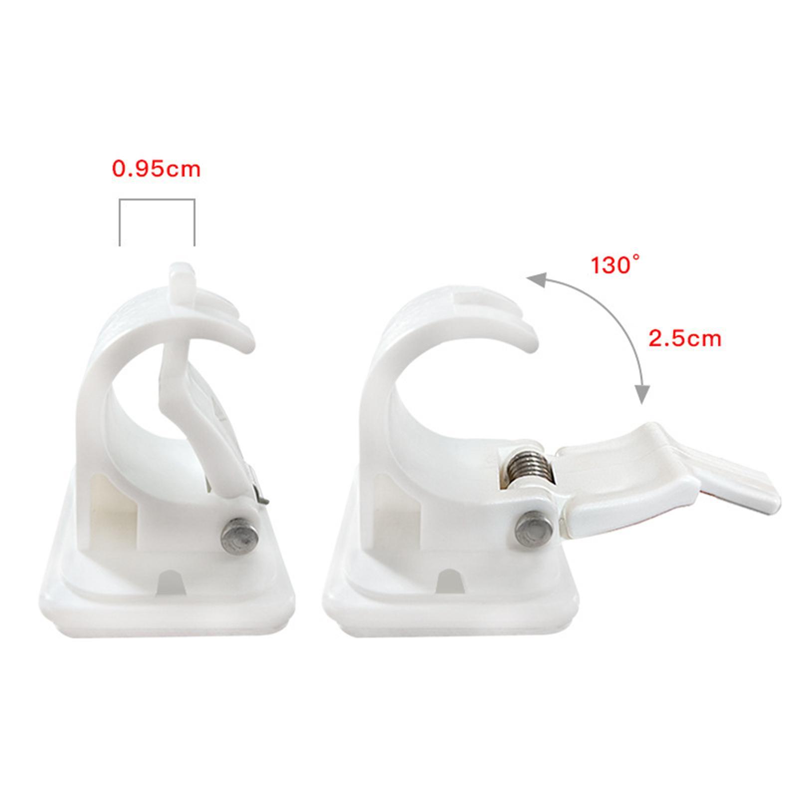 2pcs Fishing Rod Holder Adhesive Storage Rack Tip Clamps Holder