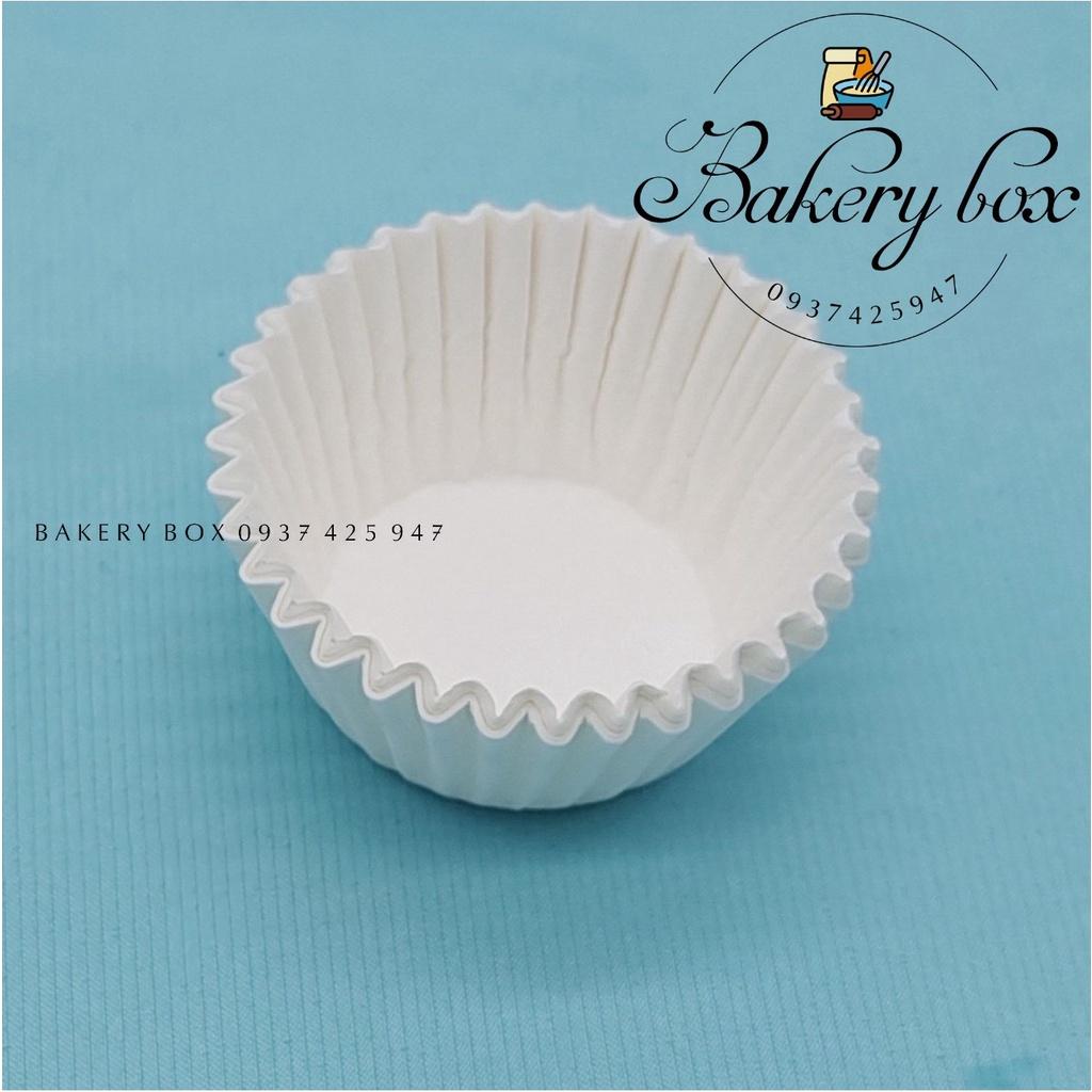 1 Cây Cup Giấy Mềm Trắng Nướng Bánh - Lót Bánh Bao Hấp