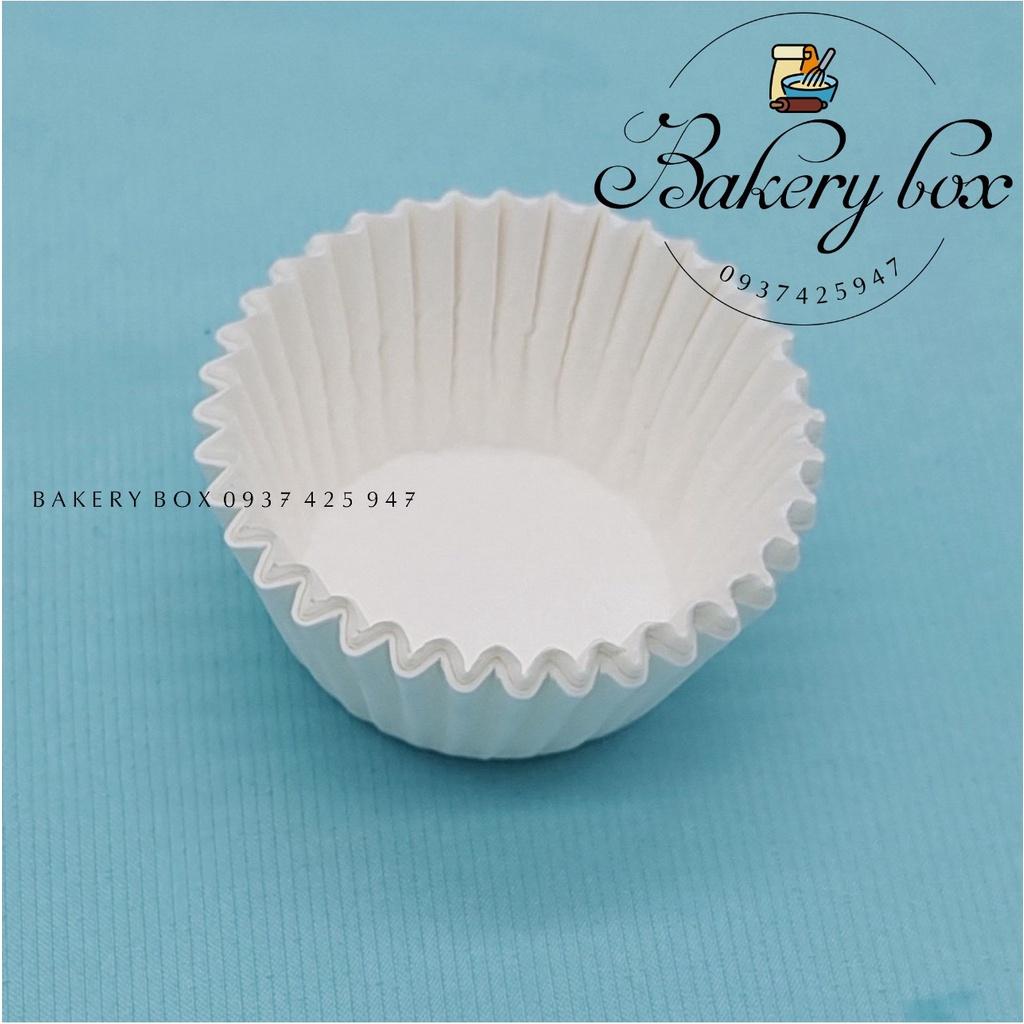 1 Cây Cup Giấy Mềm Trắng Nướng Bánh - Lót Bánh Bao Hấp (~500)