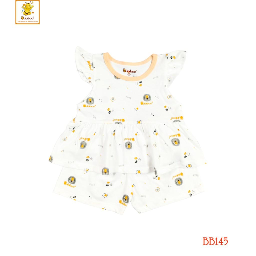 Bộ cotton bé gái cánh tiên in hình đáng yêu BABIBOO – BB145