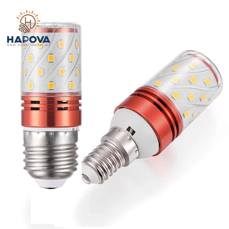 Bóng đèn led 3 Chế độ màu Trắng, Vàng, Trung tính 12W Đui E27, E14 HAPOVA MONA 3612