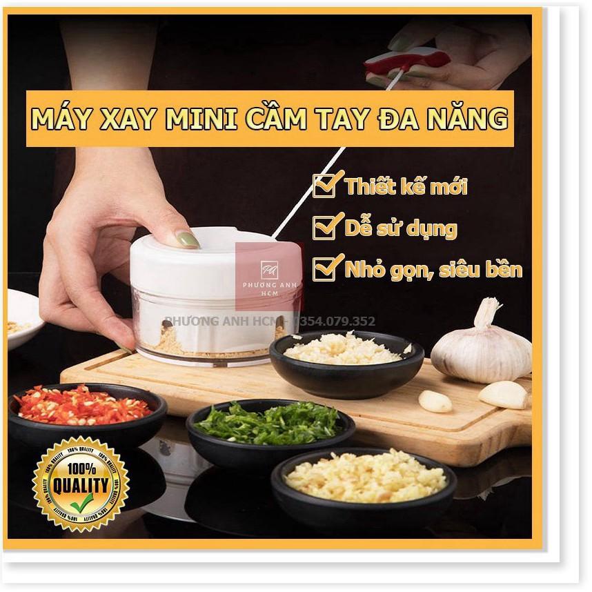 Máy Xay Thực Phẩm (Tỏi, Ớt, Gừng, Thịt, Cá,...) Cầm Tay Đa Năng - Dụng Cụ Xay Nghiền Tỏi Ớt Mini Food Chopper