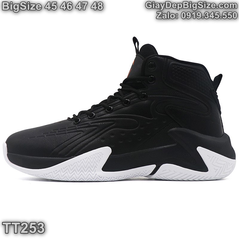 Giày chơi bóng rổ, giày thể thao cỡ lớn 45 46 47 48 cho nam cao to chân ú bè. Big size basketball sneakers for wide feet