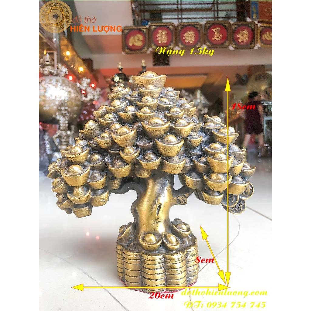 Cây Kim Tiền Bằng Đồng Cỡ To DxRxC: 20x8x18cm