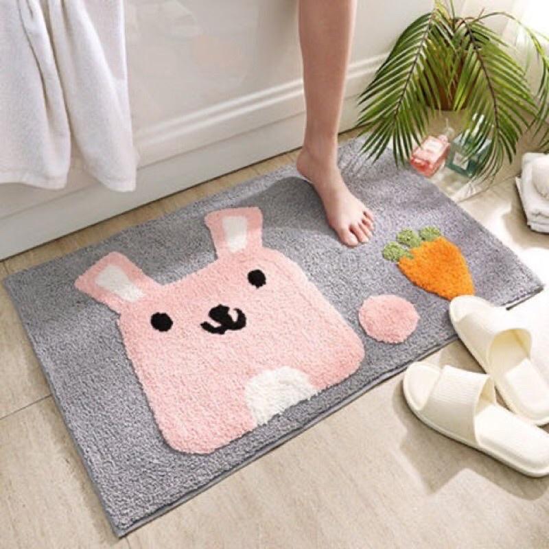 Thảm lau chân lông cừu 5D, Thảm chùi chân mẫu mới chống trượt, thấm nước