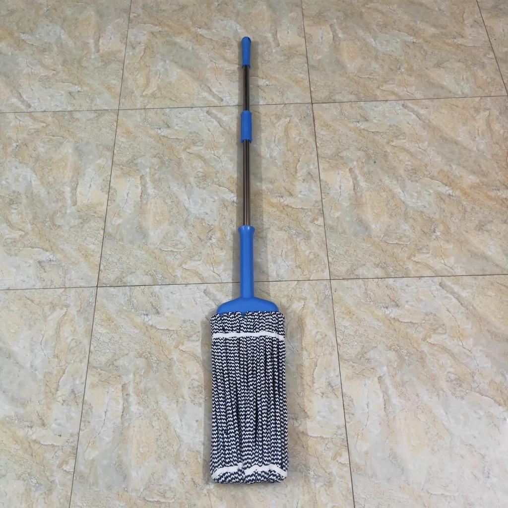 Cây Lau Nhà Vắt Tay Trợ Lực Cán Inox sợi lau cotton