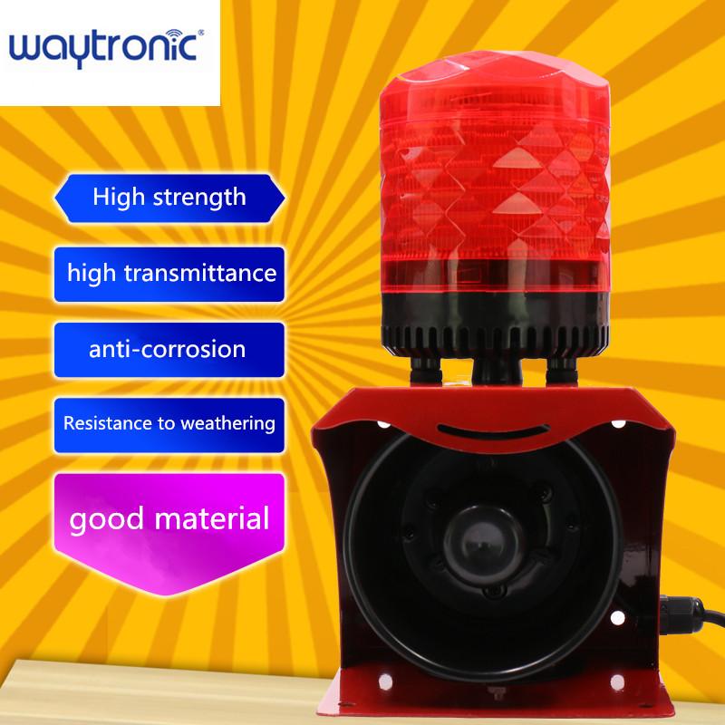12V 24V 220V Công Nghiệp Còi Hú Khẩn Cấp Báo Động Âm Thanh Và Ánh Sáng Đèn LED Đỏ Nhấp Nháy Đèn Cảnh Báo có Điều Khiển Từ Xa