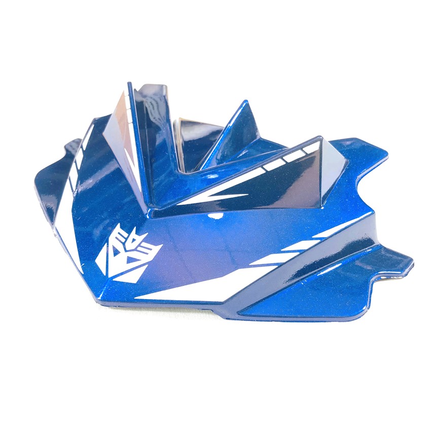 Combo ốp pô và mão sừng Exciter màu Xanh Dương