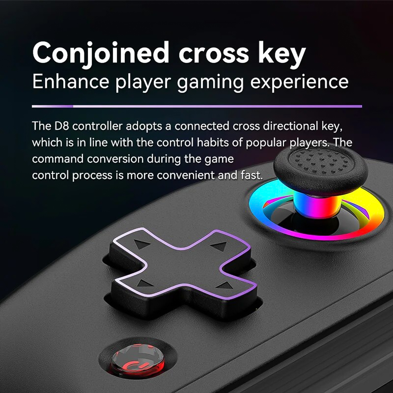 Tay cầm chơi game bluetooth Vinetteam BSP-D8 bộ điều khiển chơi game tương thích với IOS, Android, máy tính bảng - hàng chính hãng