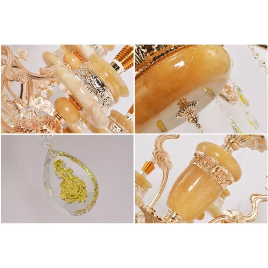 Đèn chùm MIWER phong cách sang trọng loại 8 tay trang trí nhà cửa hiện đại - kèm bóng LED