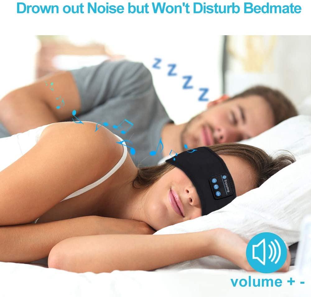 Bluetooth Ngủ Tai Nghe Băng Đô Đeo Trán Tập Thể Thao Mỏng Mềm Mịn Thoải Mái Nghe Nhạc Không Dây Tai Nghe Nhét Tai Mặt Nạ Mắt Cho Bên Ngủ