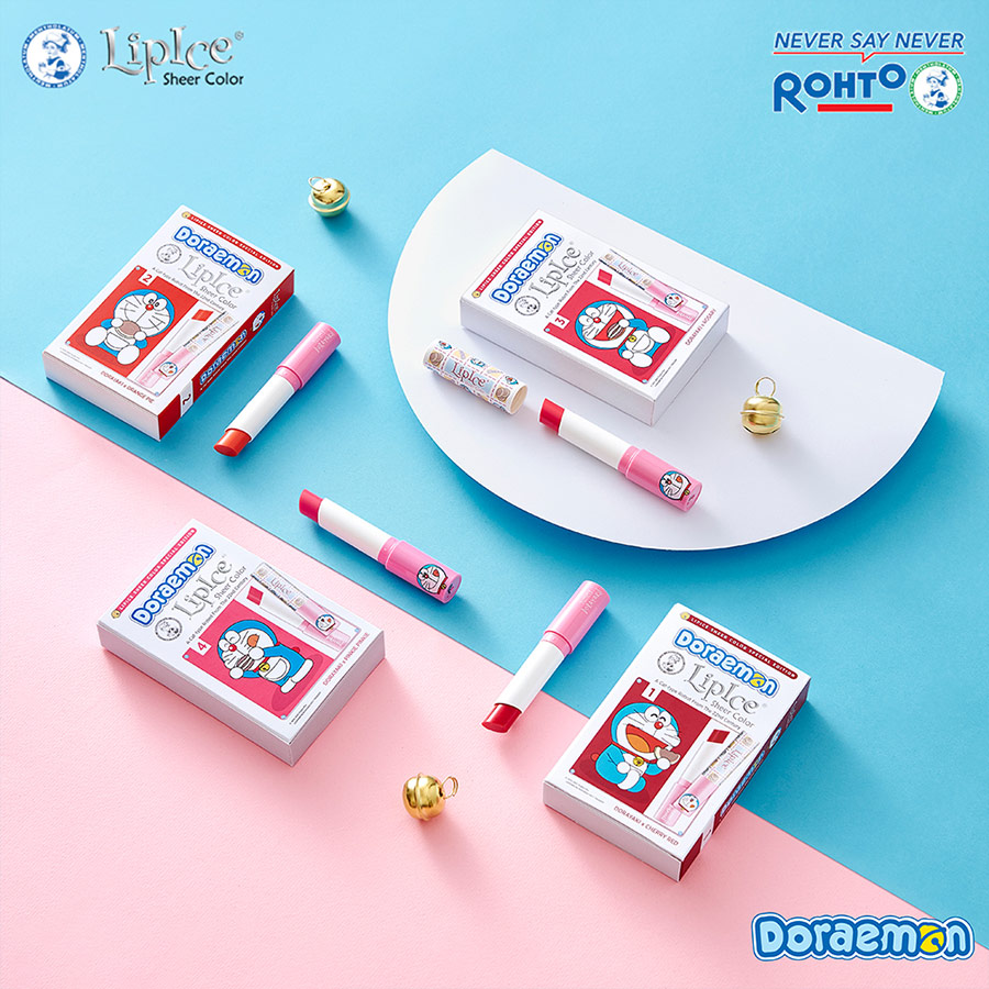 Son Dưỡng Có Màu Tự Nhiên LipIce Sheer Color x Doraemon 2.4g (Phiên Bản Giới Hạn) - Hồng Đào Tươi Tắn