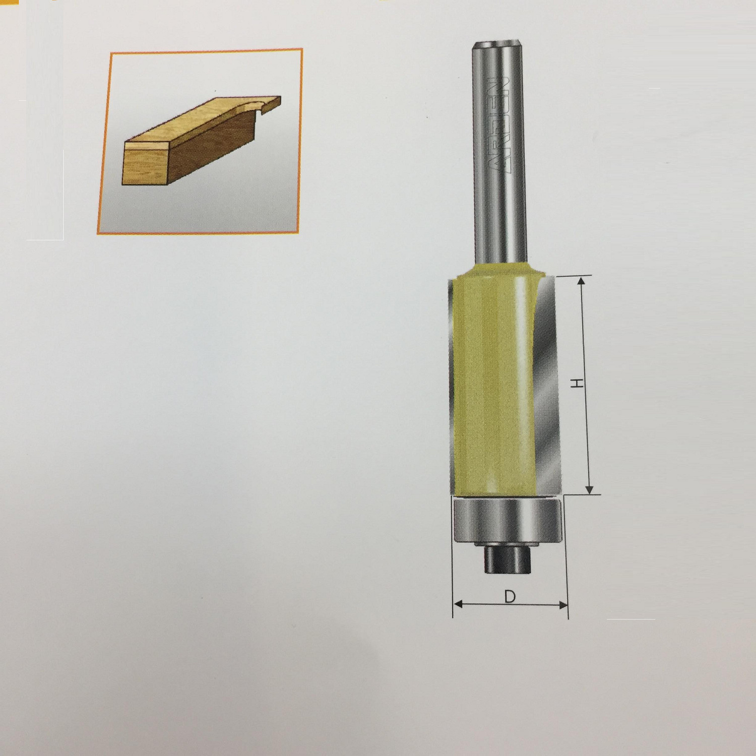 Mũi tỉa cạnh thẳng ổ bi 1/4"x5/16" Arden