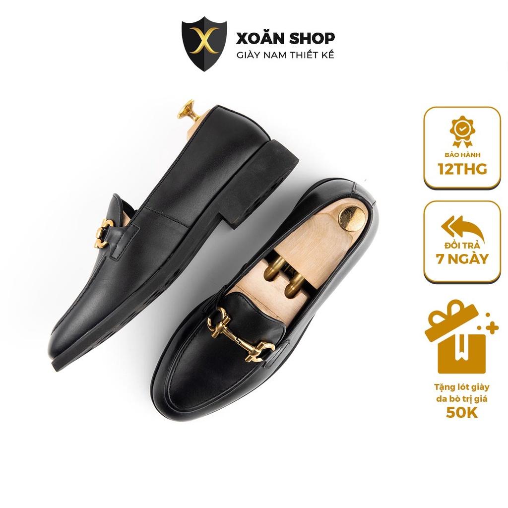 Giày Lười Nam Công Sở XOĂN SHOP Da Pu Pu Size 38 Đến 43 Màu Đen - G062