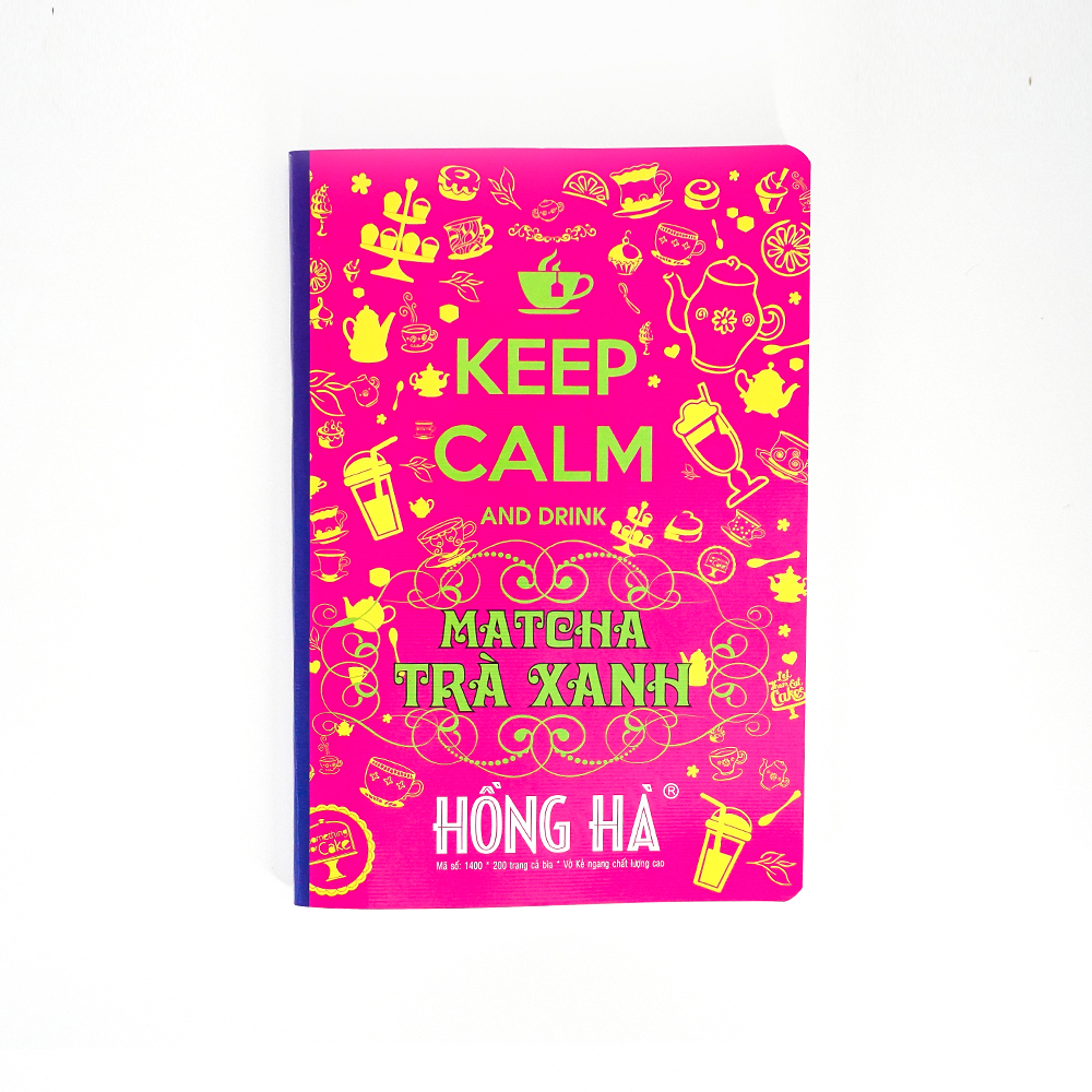 Vở kẻ ngang 200 trang Keep Calm &amp; Matcha Trà Xanh 1400 (5 quyển)