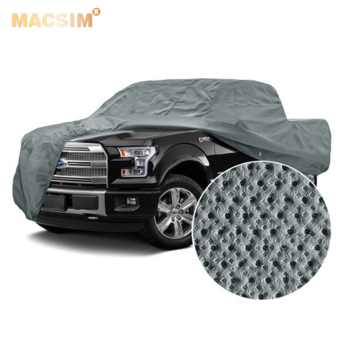 Bạt phủ ô tô chất liệu vải không dệt cao cấp thương hiệu MACSIM dành cho Nissan Navara (dùng cho xe đã lắp nắp thùng) màu ghi - sử dụng trong nhà, ngoài trời