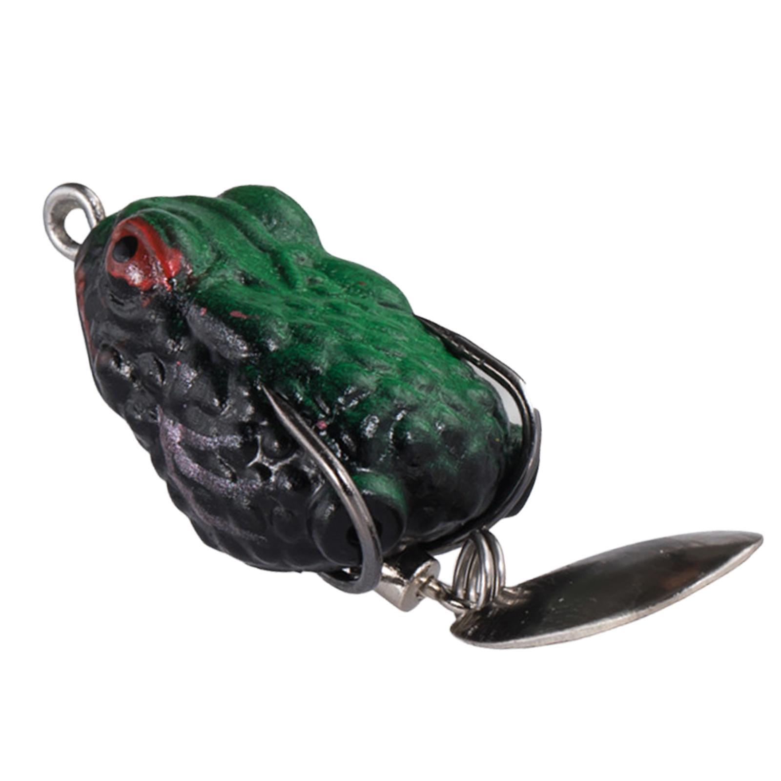 Lure, Frog Lure, Metal Sequin, Silicone Bass Fishing Double Hooks, Fishing Crankbait Lure, Float on Water Lure for Freshwater