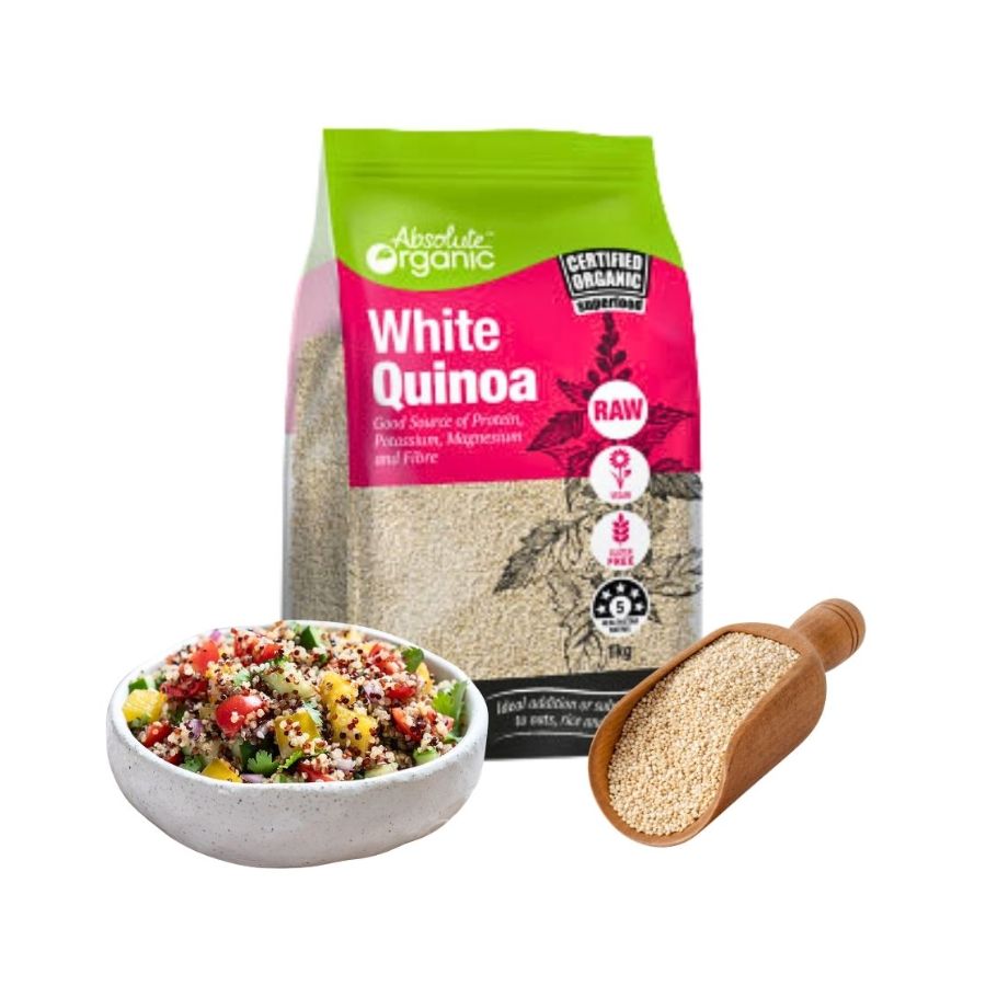 Hạt Diêm Mạch Hữu Cơ Úc Absolute Organic (Quinoa seed Túi 1kg)