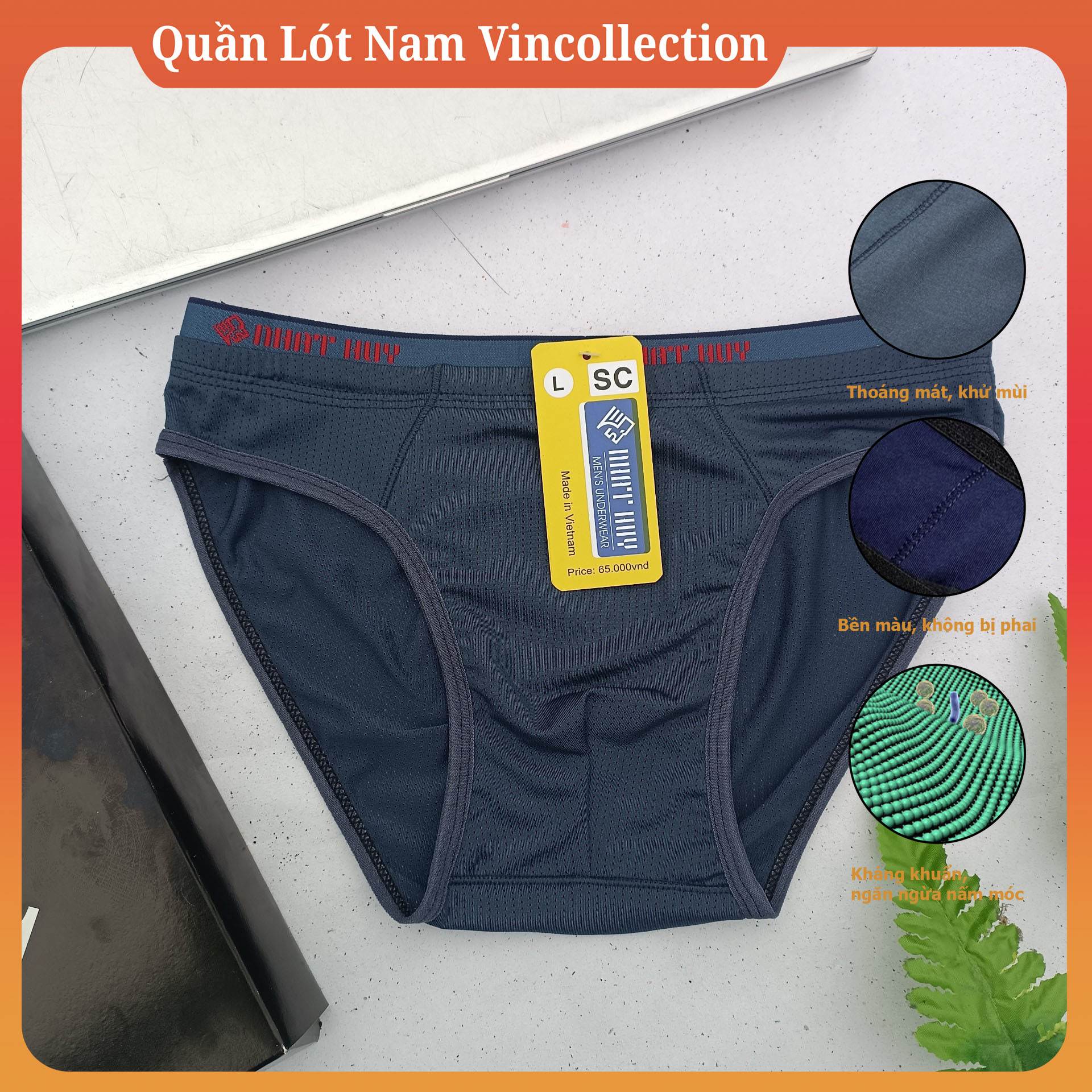 |Combo 6| Quần Lót Nam Chéo  Nhật Huy Vải Lưới Thông Hơi Li Ti Lỗ Nhỏ Cao Cấp Quan Lot Nam Sexy Quần ship nam tam giác đẹp combo cao cấp sexy to nhỏ thun lạnh thoáng mát - Quần Lót Nam Nhật Huy