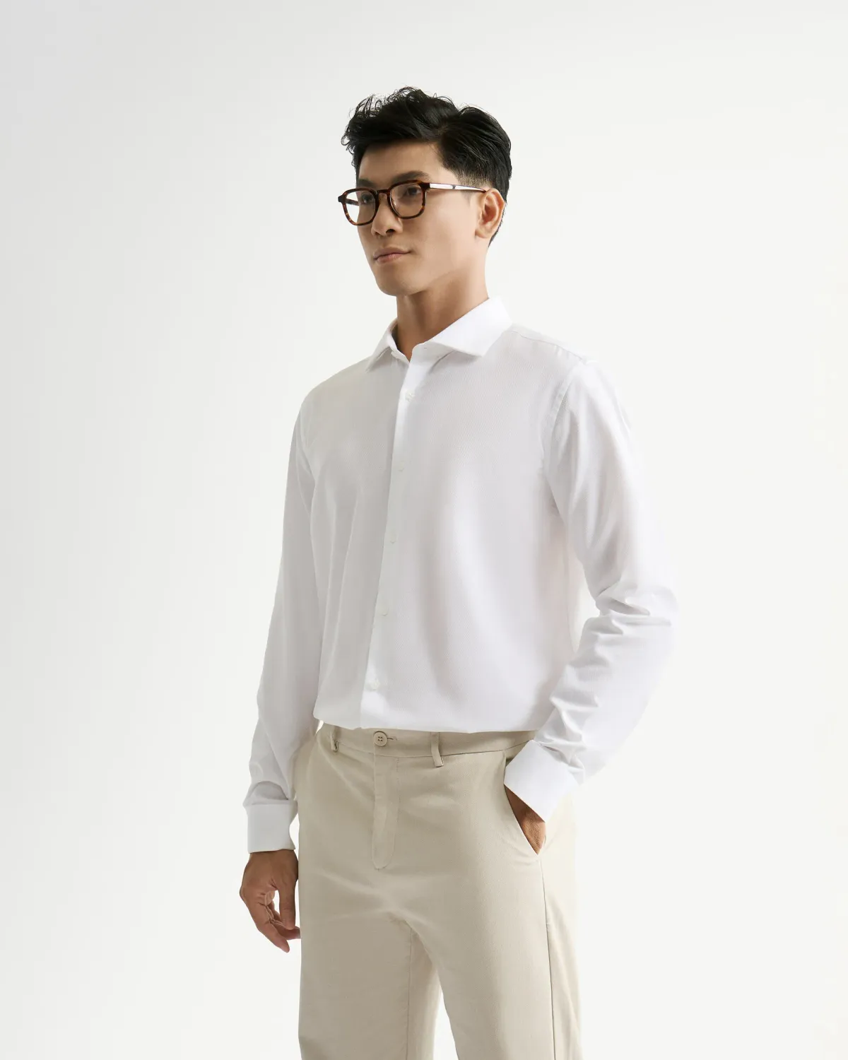 Áo sơ mi tay dài nam Non Iron (Chống nhăn) . Form Fitted - ROUTINE 10F24SHL051 | ROUTINE CÀ MAU