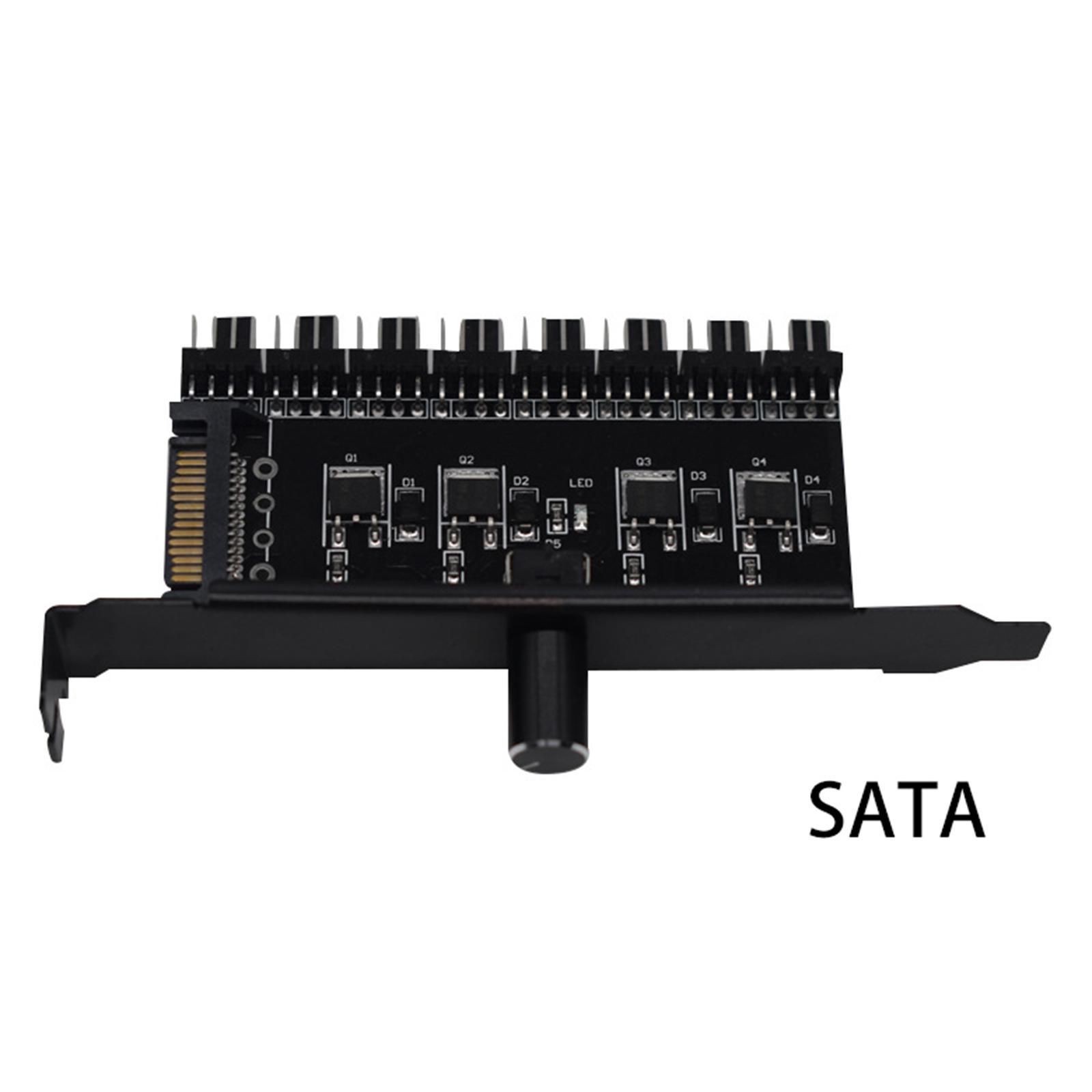 PC Fan Hub Cooling Fan Speed Controller Supporting 6 Fans Durable Accessories Professional