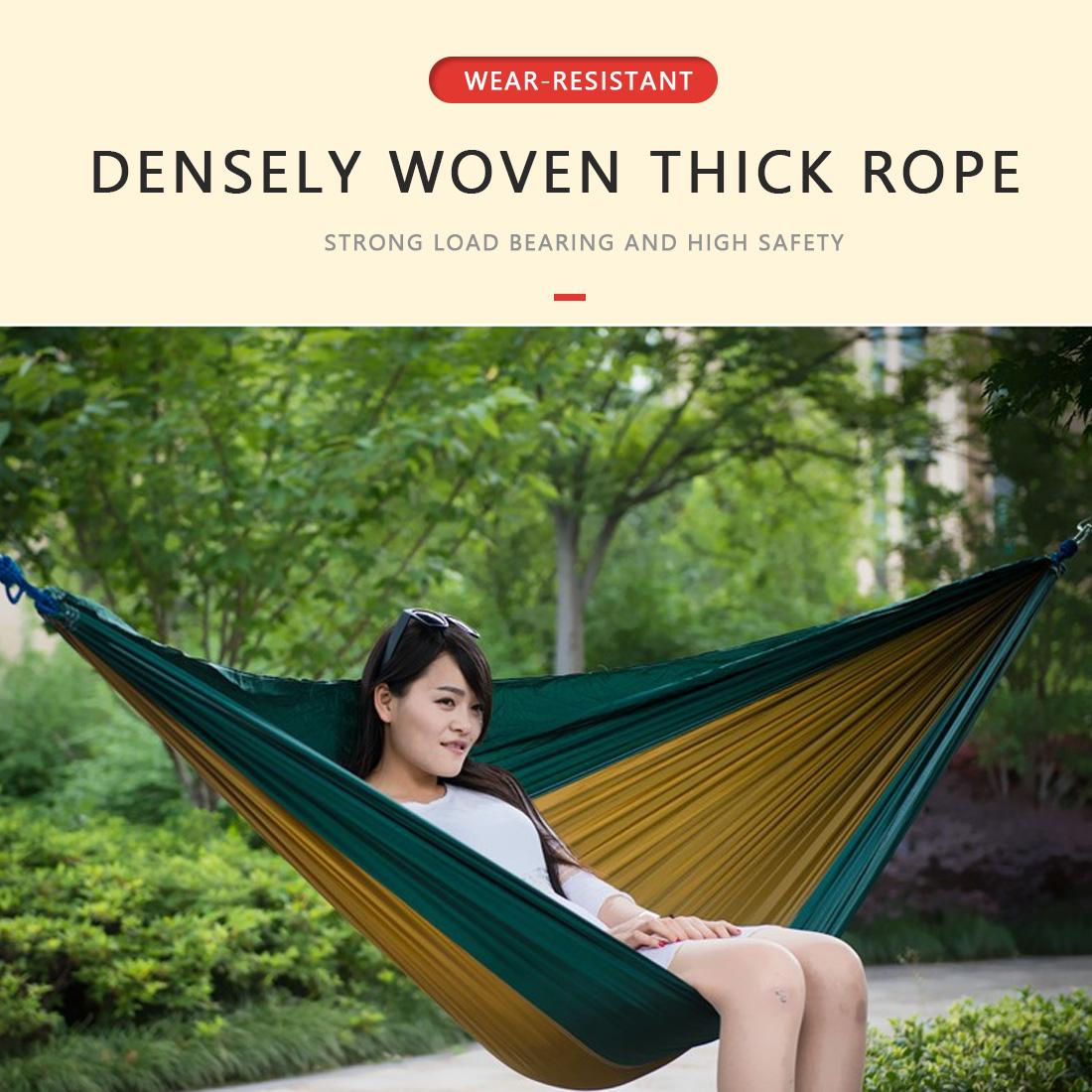 Người Lớn Trẻ Em Ngoài Trời Ba Lô Du Lịch Xếp Sinh Tồn Săn Bắn Ngủ Kèm 2 Dây 2 Dây Caro Đơn Đôi Võng Max 200Kg