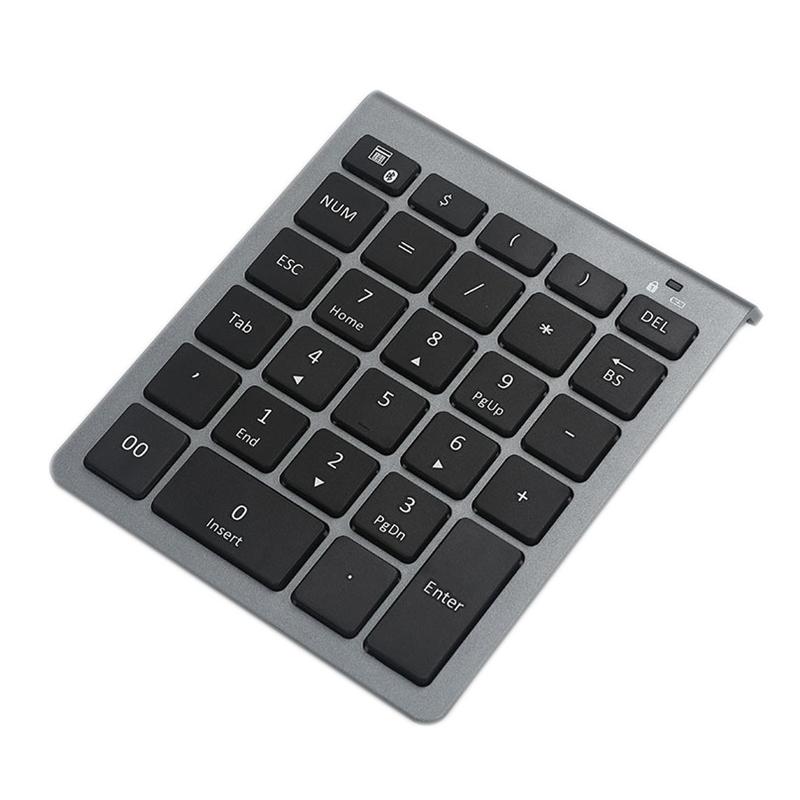 Bluetooth Không Dây Bàn Phím Số 28 Phím Numpad Bàn Phím Số Khóa Số Cho Kế Toán Rút Tiền Windows Máy Tính Bảng Android Laptop