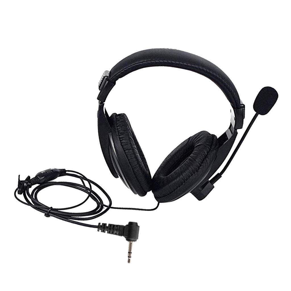 Noise Cancelling Headphones PTT VOX Boom Mic Overhead Headsets for