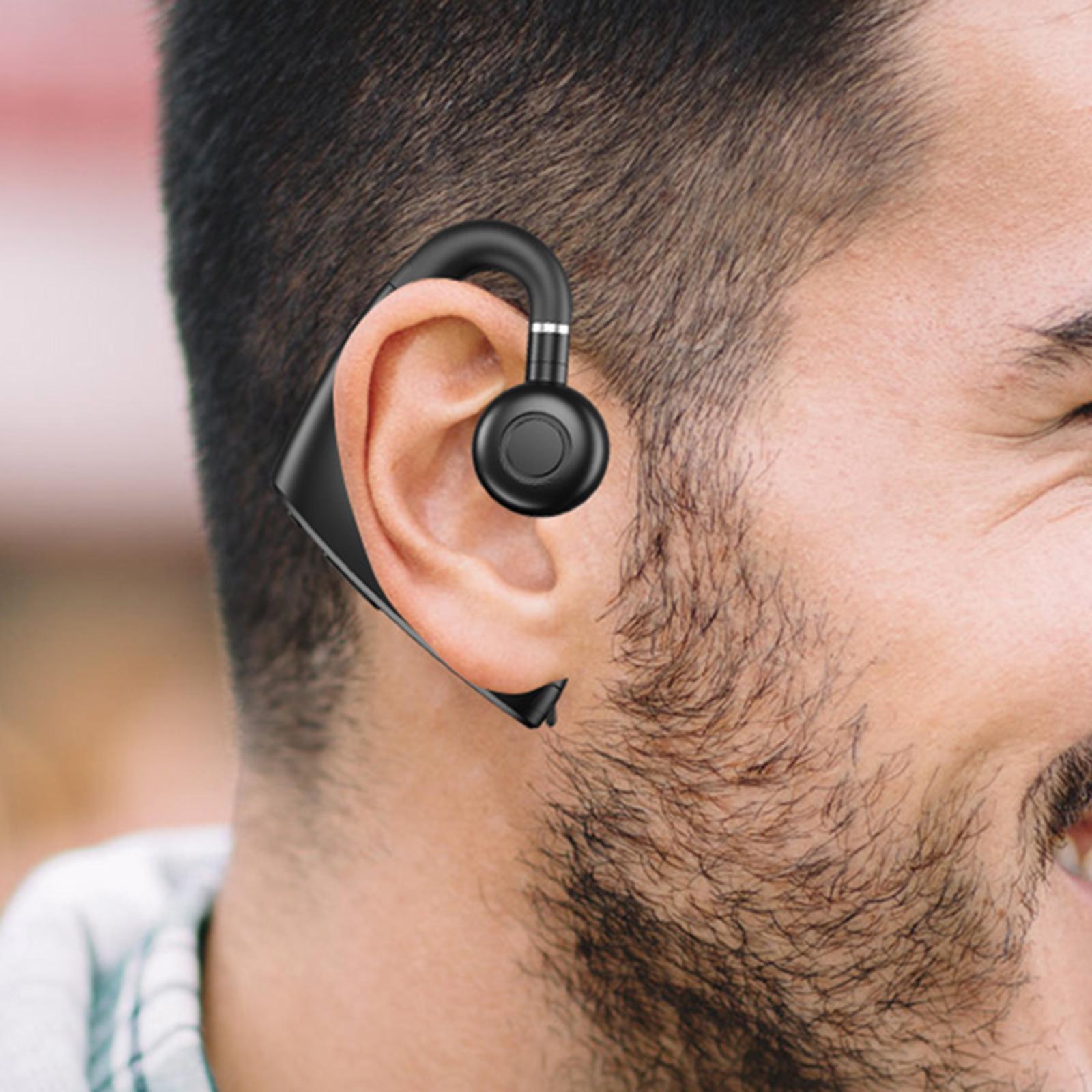 Bluetooth Headphones, Stereo Call Reminder LED Display Ear Hook for Office Sports