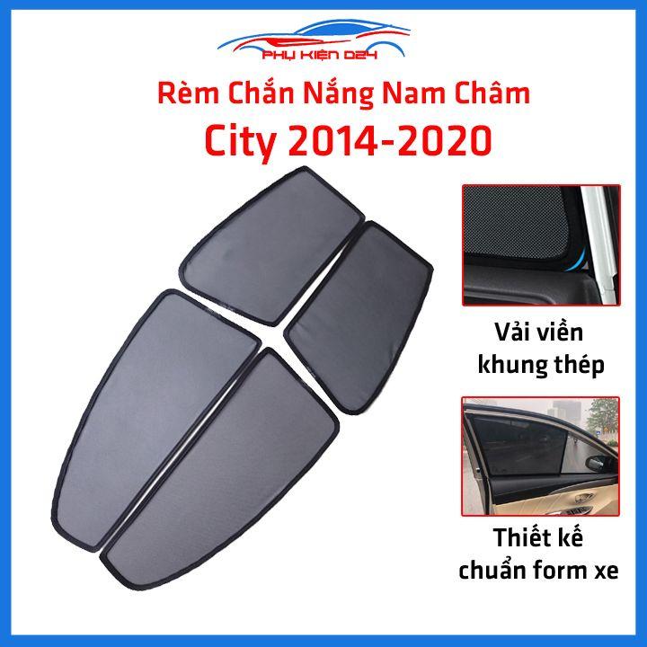 Bộ 4 rèm chắn nắng nam châm City 2015-2016-2017-2018-2019-2020 khung cố định chống tia UV