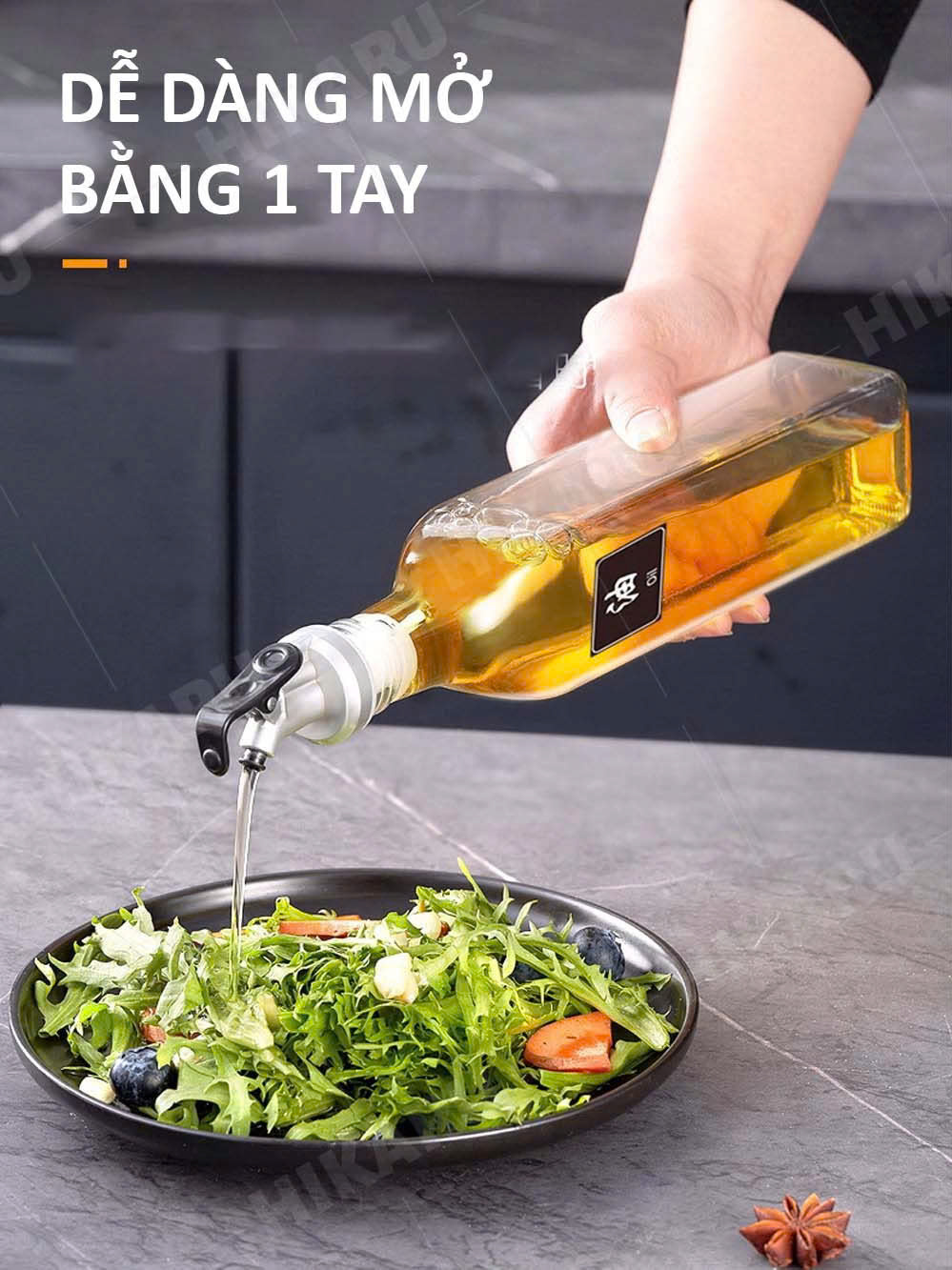 500ml Chai Đựng Dầu Ăn Nước Mắm, Bình Thủy Tinh Bọc Inox Cao Cấp Chai Đựng Gia Vị Thủy Tinh Bọc Inox 304,Bình Rót Dầu Ăn, Nước Tương, Nước Mắm hàng chính hãng - Giao Màu Ngẫu Nhiên - HŨ LỌ ĐỰNG GIA VỊ