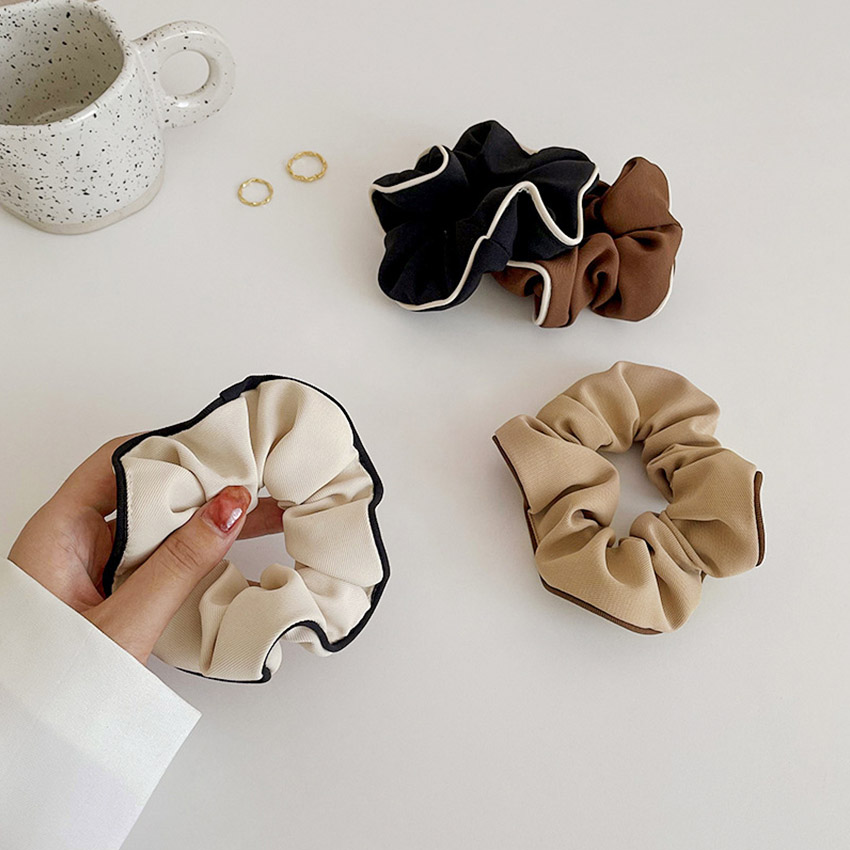 Dây buộc tóc scrunchies NASI gấp sọc loại cao cấp chất liệu vải bền đẹp phong cách hàn quốc thun cột tóc nữ co giãn tốt phụ kiện tóc