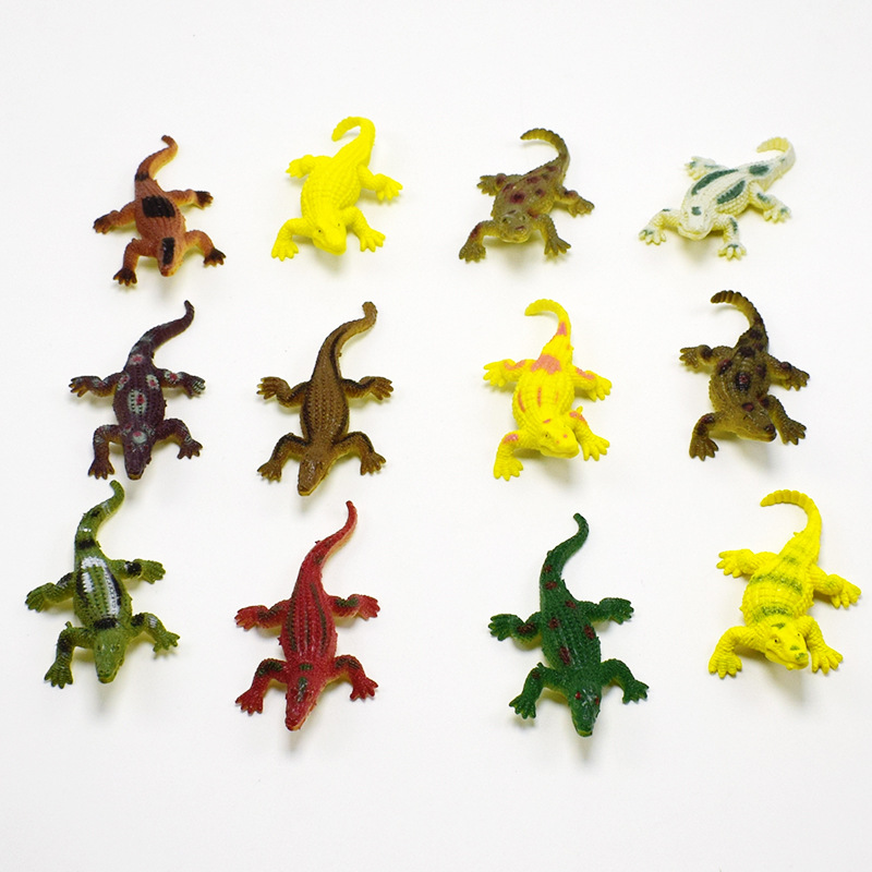 Đồ chơi 12 Cá Sấu giả bằng nhựa dẻo 5.5 cm New4all Wild Animal xinh xắn nhiều màu