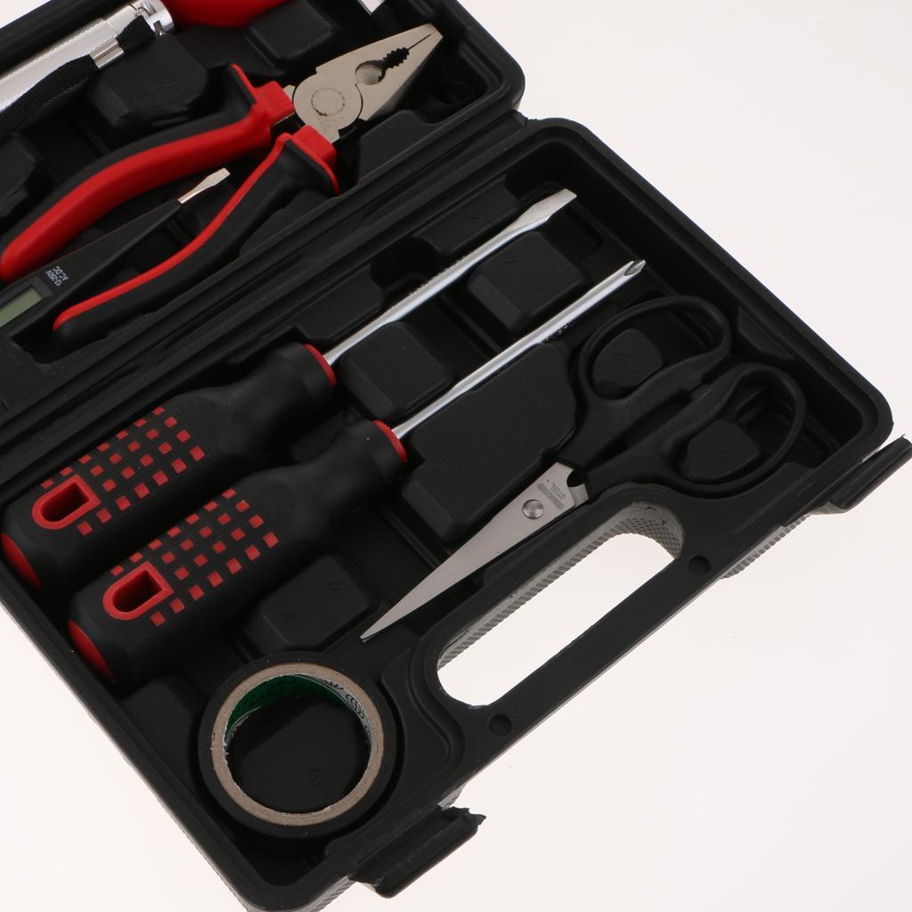 8 Piece Tool Set-General Household Hand Tool Kit, Auto Repair Tool Set, with Plastic Toolbox Storage Case