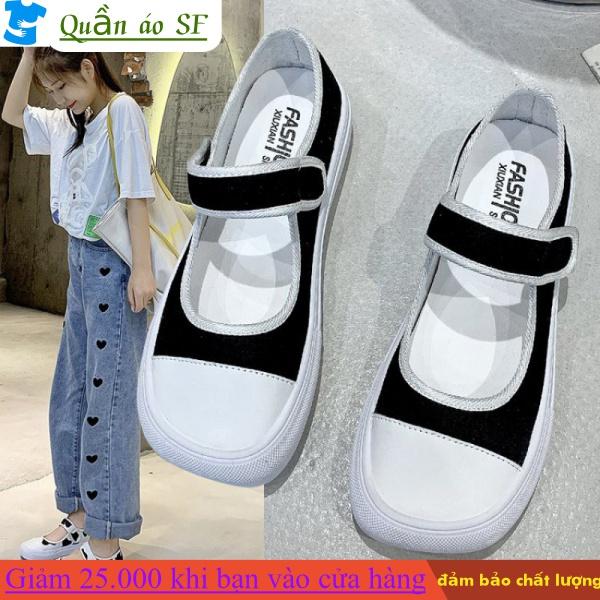 Giày Nữ Đế Thấp Mũi Vuông Thời Trang Hàn Quốc