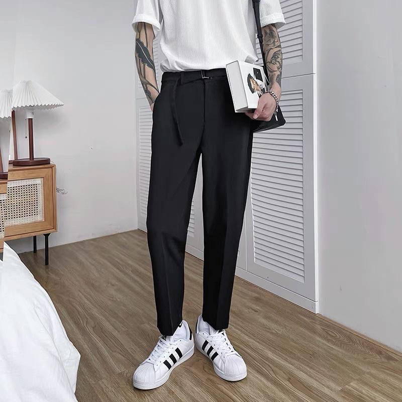 Quần tây nam hàn quốc kèm thất lưng quần âu nam quần kaki nam