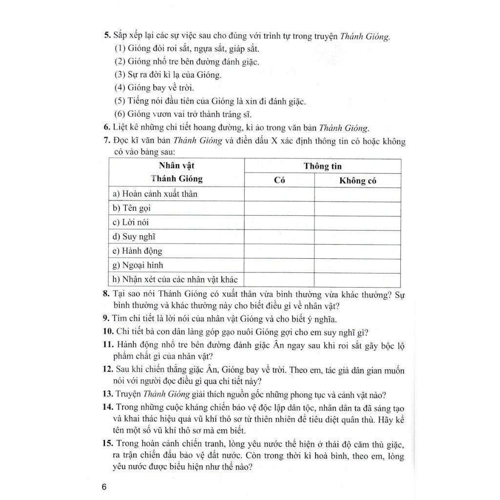 Sách - Hướng dẫn trả lời câu hỏi &amp; bài tập theo thể loại ngữ văn 6 (ngữ liệu ngoài sách giáo khoa) - HA